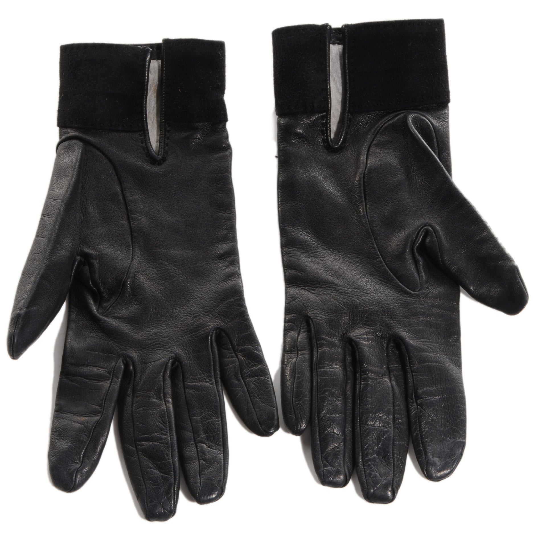 Hermes Lambskin Collier De Chien Gloves Black 7.5 2 of 4