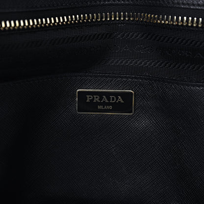 Prada Saffiano Bi-Color Tote Talco Black 6 of 9