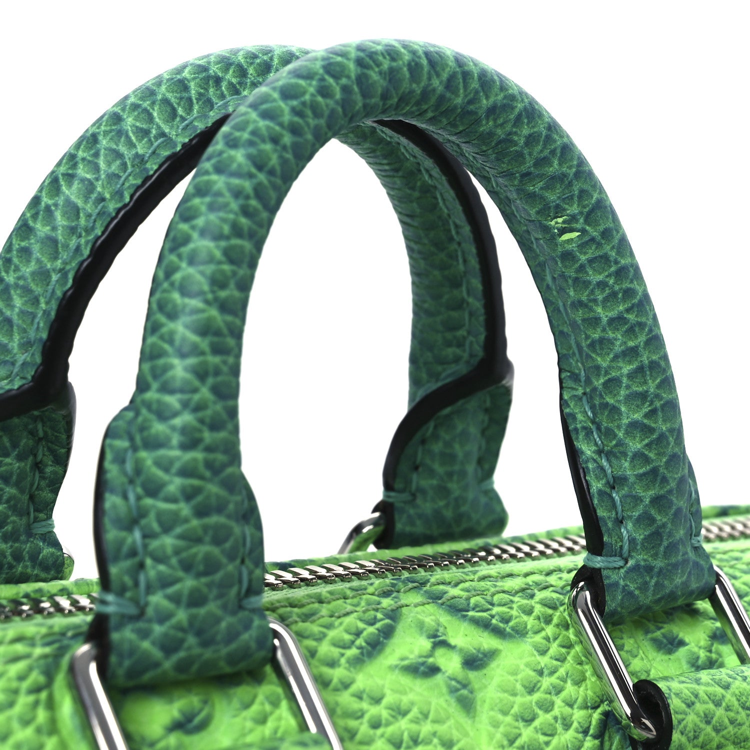 Louis Vuitton Taurillon Illusion Keepall XS Bleu Vert 10 of 10