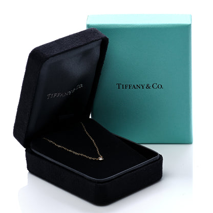 Tiffany 18K Yellow Gold Diamond .03ct Elsa Peretti Diamonds by the Yard Pendant Necklace 6 of 6