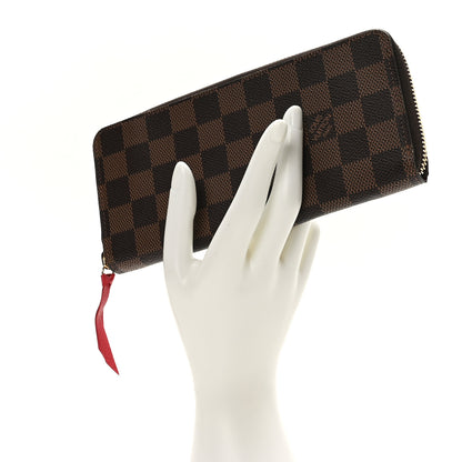 Louis Vuitton Damier Ebene Clemence Wallet Cherry 2 of 6