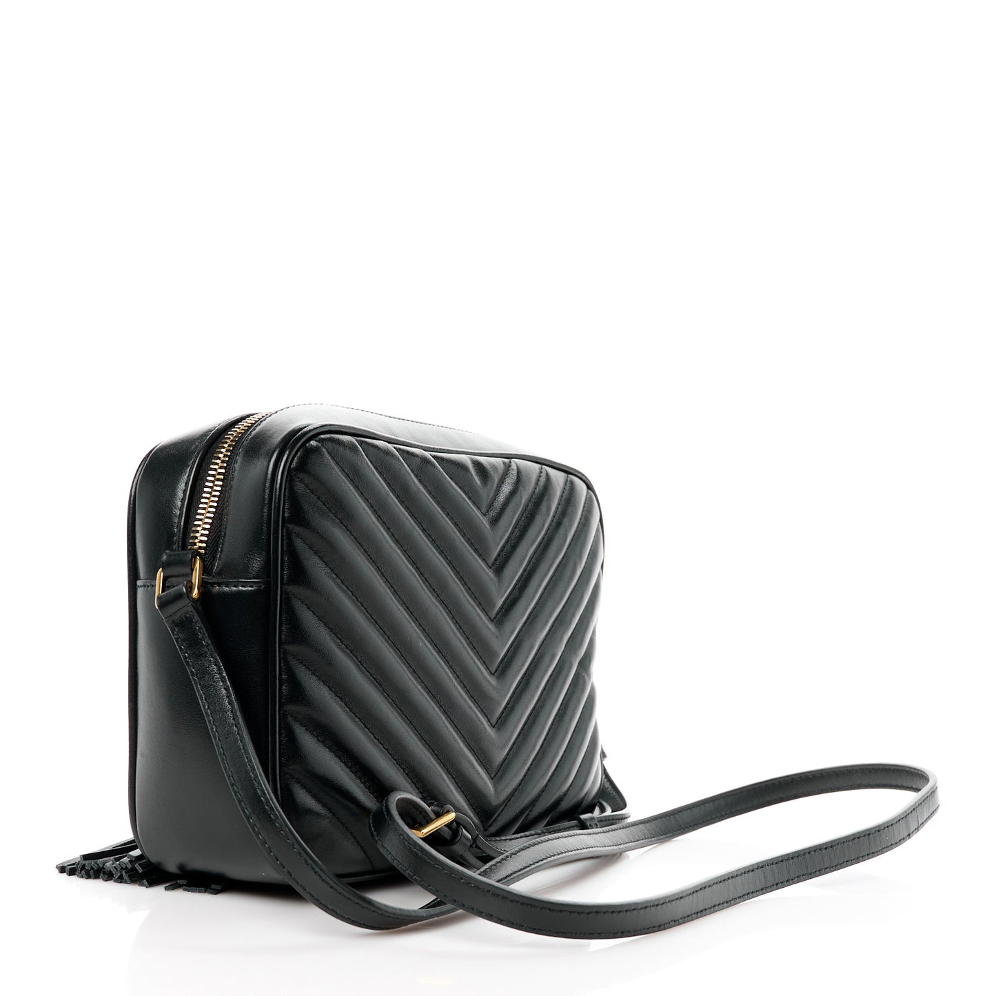 Calfskin Matelasse Monogram Lou Camera Bag Black