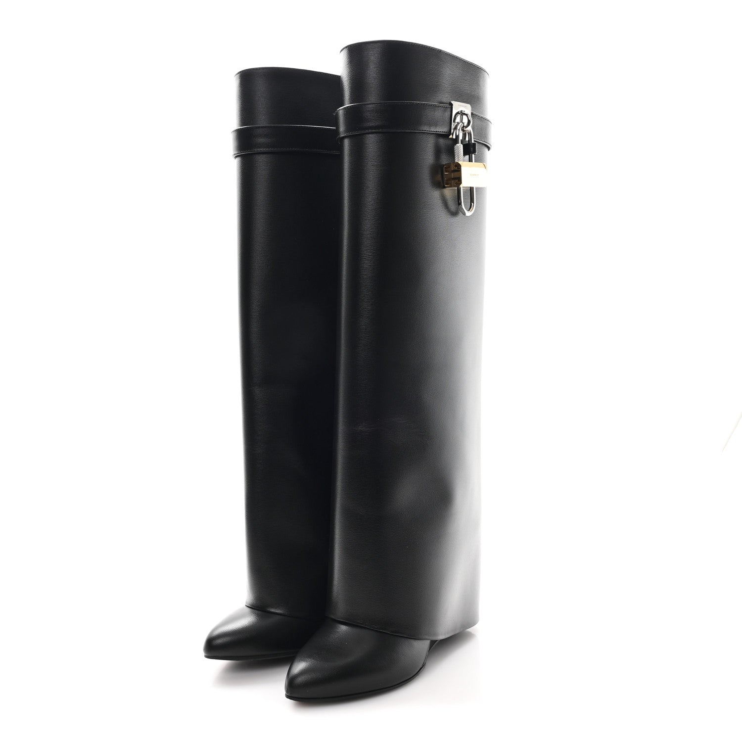 Givenchy Calfskin Shark Lock Pant Boots 37 Black 4 of 9