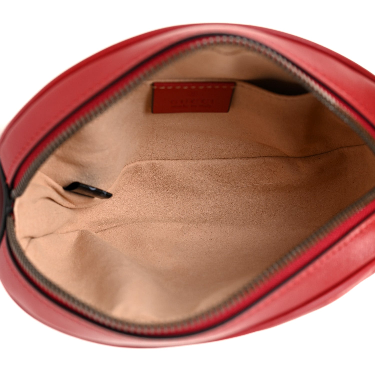 Gucci Calfskin Matelasse GG Marmont Belt Bag 85 34 Hibiscus Red 5 of 11