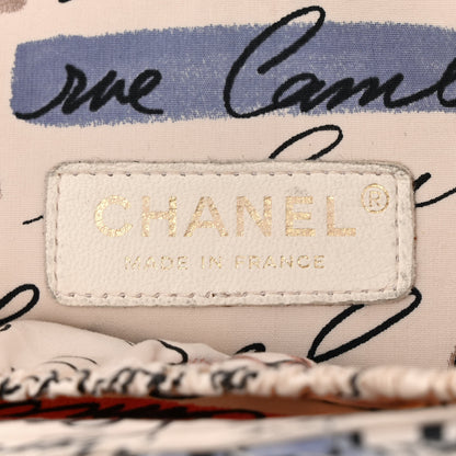 Chanel Nylon Quilted Rue Cambon Camellia Printed Mini Flap White Multicolor 6 of 10