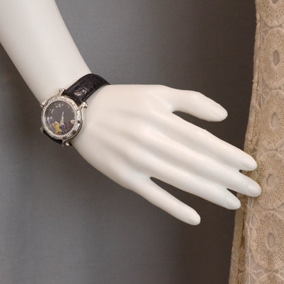 Chopard Stainless Steel Alligator Diamond Bezel Ruby Yellow Blue Sapphire 39mm Happy Sport Fish Quartz Watch Blue 5 of 7