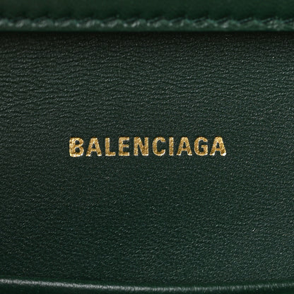 Balenciaga Shiny Calfskin Crocodile Embossed Small Hourglass Evening Chain Bag Forest Green 5 of 5