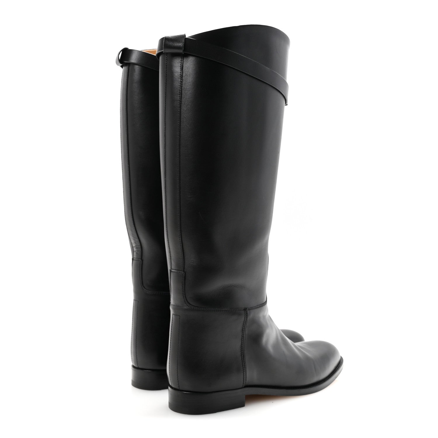 Hermes Box Kelly Jumping Boots 37.5 Black 5 of 9