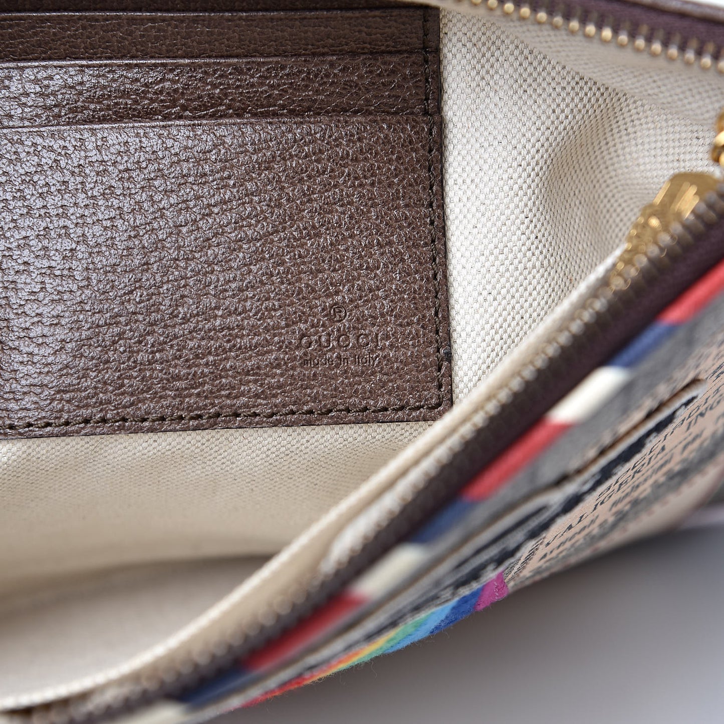 GG Supreme Monogram Courrier Documents Holder Beige New Acero