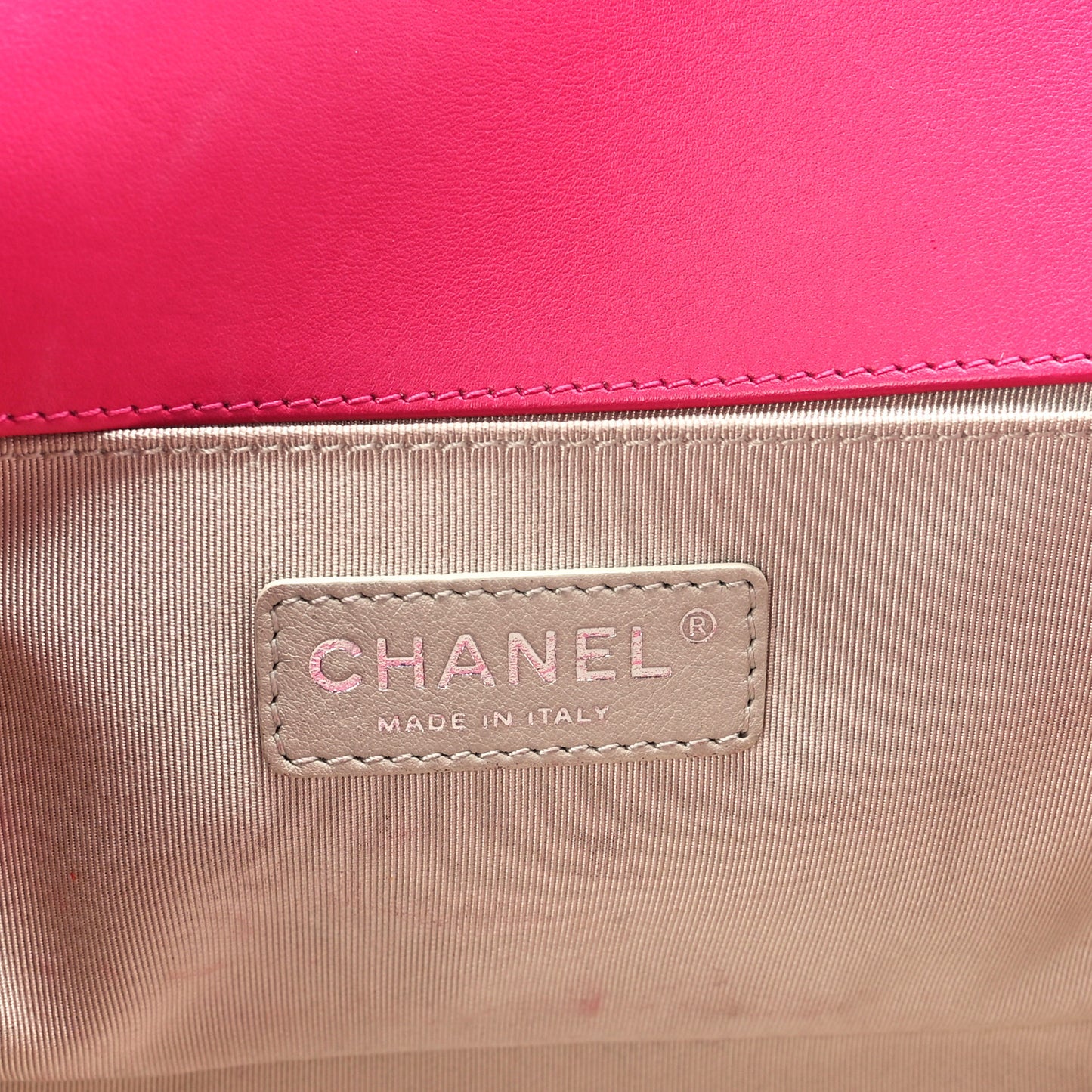 Lambskin Quilted Medium Boy Flap Pink