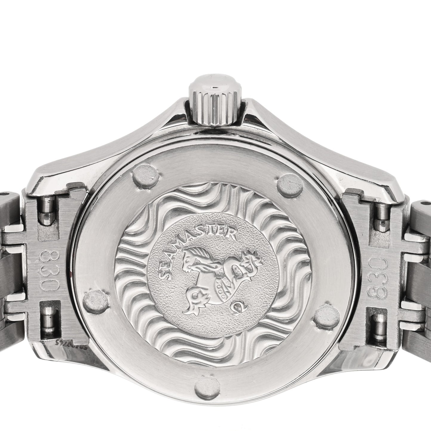 Stainless Steel Blue Mother of Pearl 26mm Seamaster 120M Quartz Watch 2581.88