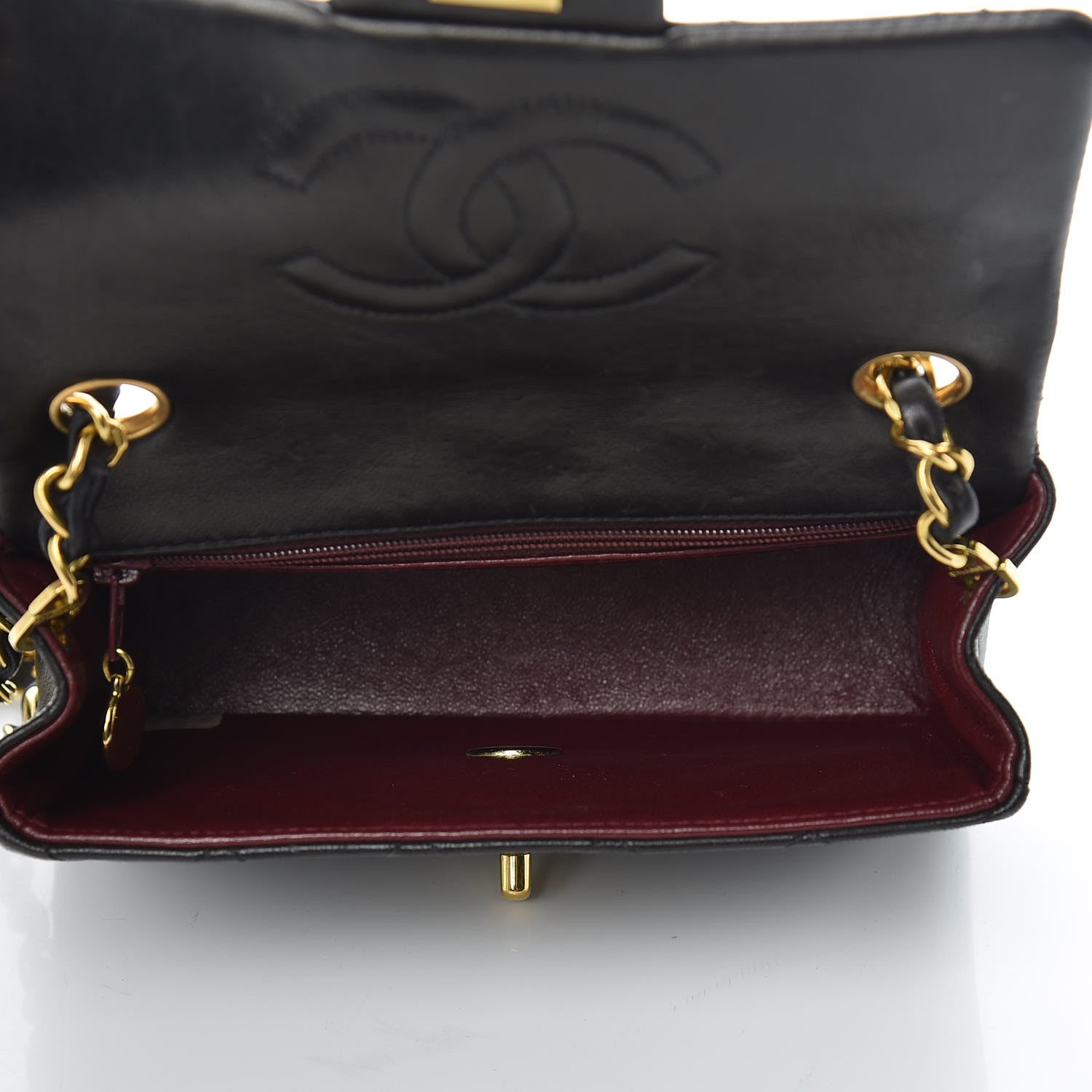 Chanel Lambskin Quilted Mini Square Flap Black 5 of 11