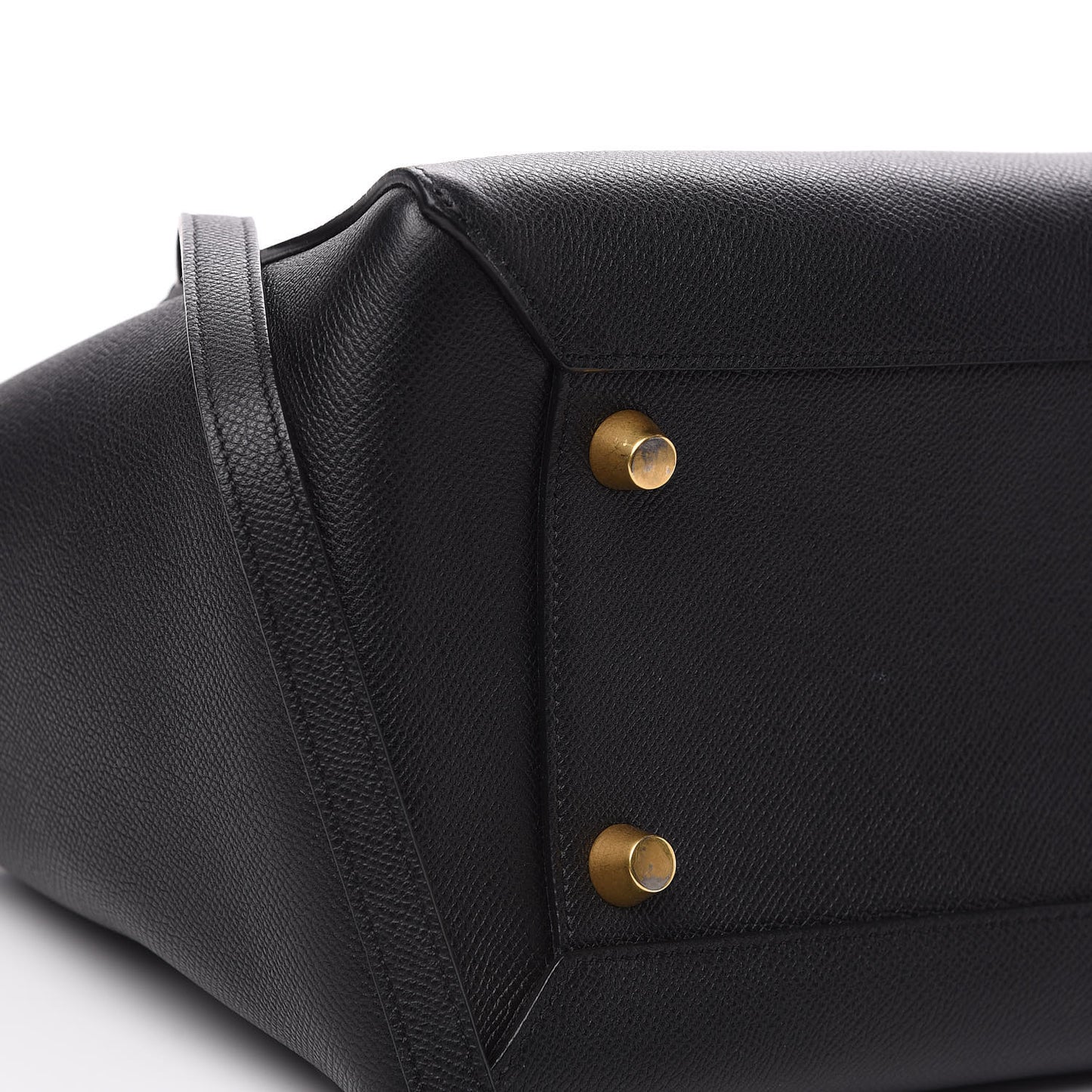 Grained Calfskin Mini Belt Bag Black