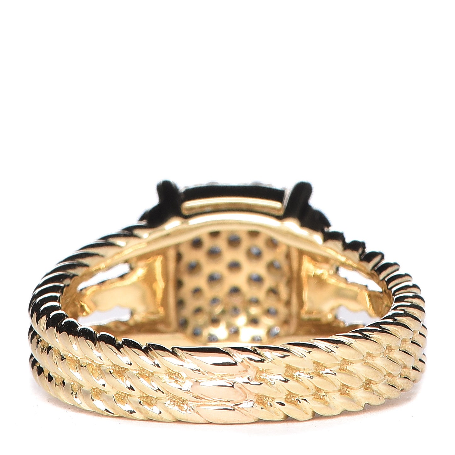 18K Yellow Gold Diamond 10mm Petite Wheaton Ring 54 7
