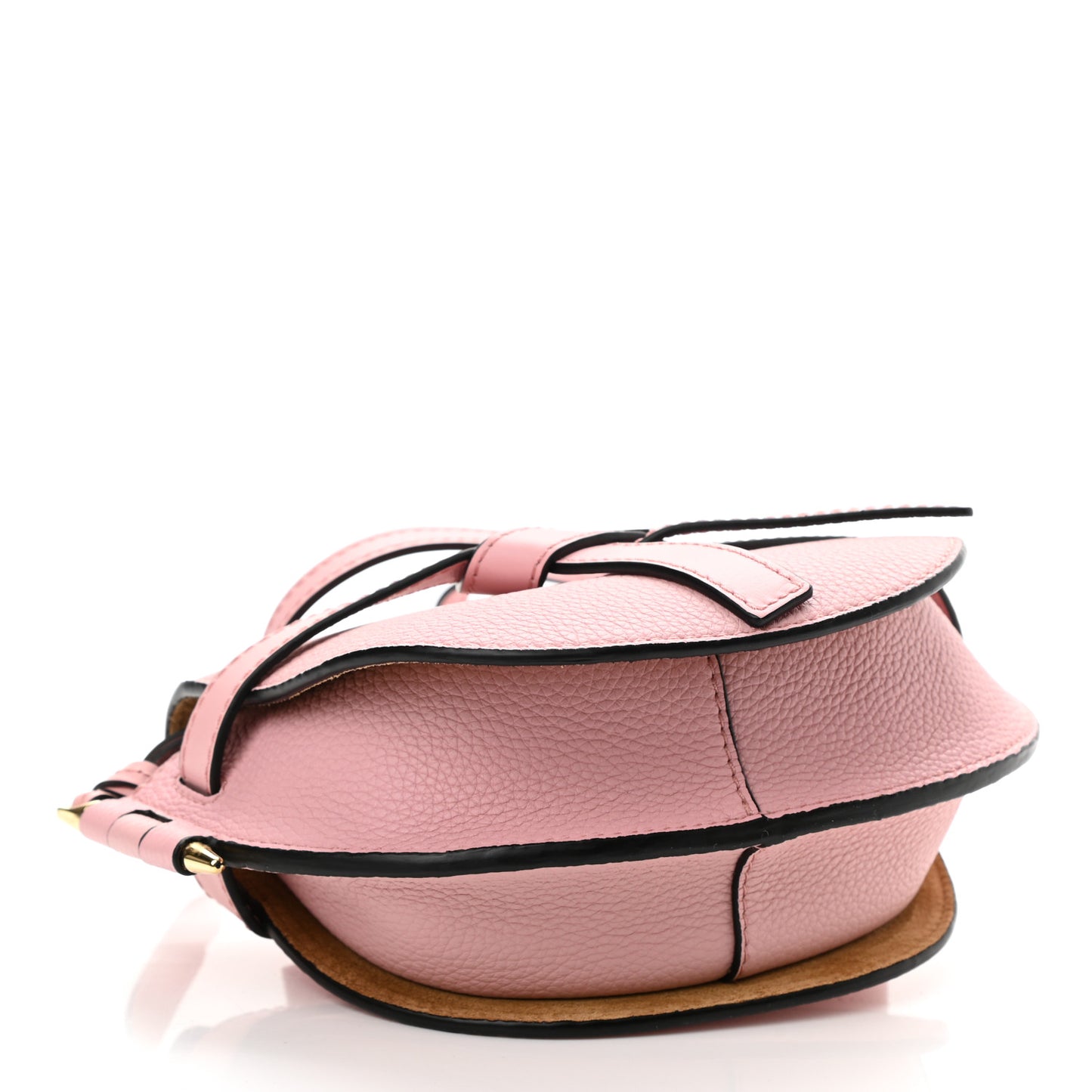 Grained Calfskin Mini Gate Crossbody Bag Pastel Pink