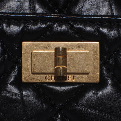 Chanel Aged Calfskin Quilted Large Reissue Camera Case Black 5 of 8