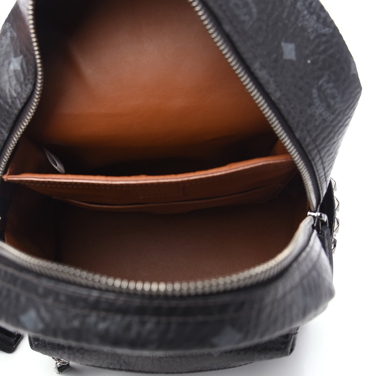MCM Visetos Small Side Stud Stark Backpack Black 4 of 10