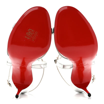 Christian Louboutin Specchio Studded Galerietta 100 Sandals 37 Silver 6 of 13