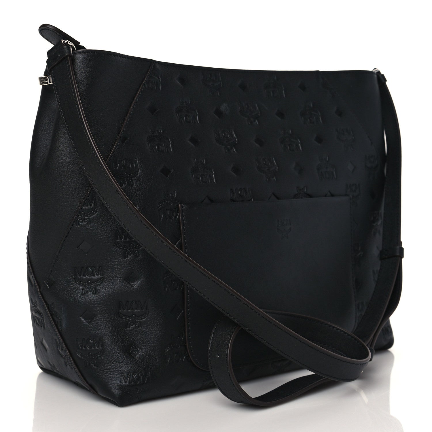 MCM Calfskin Ottomar Medium Klara Hobo Black 3 of 10