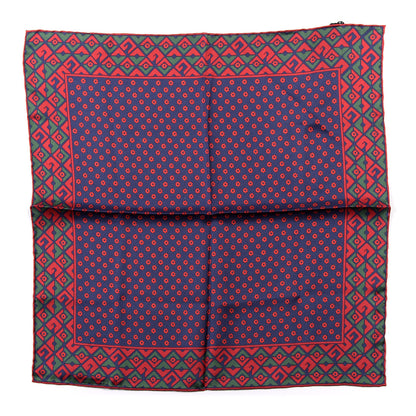 Gucci Silk Twill Plainmetric Square Scarf Sapphire Green 1 of 3
