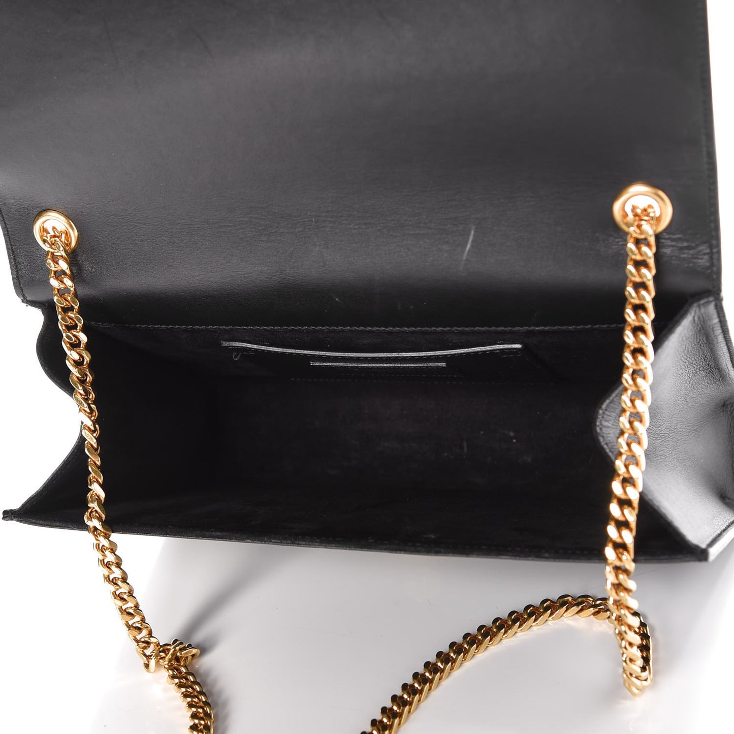 Smooth Calfskin Medium Classic Monogram Kate Tassel Satchel Black