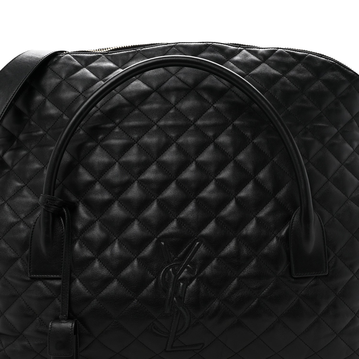 Saint Laurent Calfskin Quilted ES Giant Travel Bag Black 6 of 13