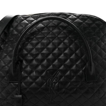 Saint Laurent Calfskin Quilted ES Giant Travel Bag Black 6 of 13