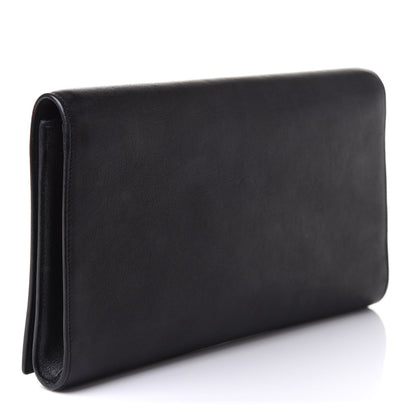 Saint Laurent Calfskin Monogram Large Belle De Jour Clutch Black 3 of 11