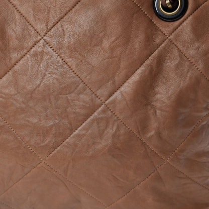 Lanvin Lambskin Quilted Amalia Cabas Tote Camel 13 of 20