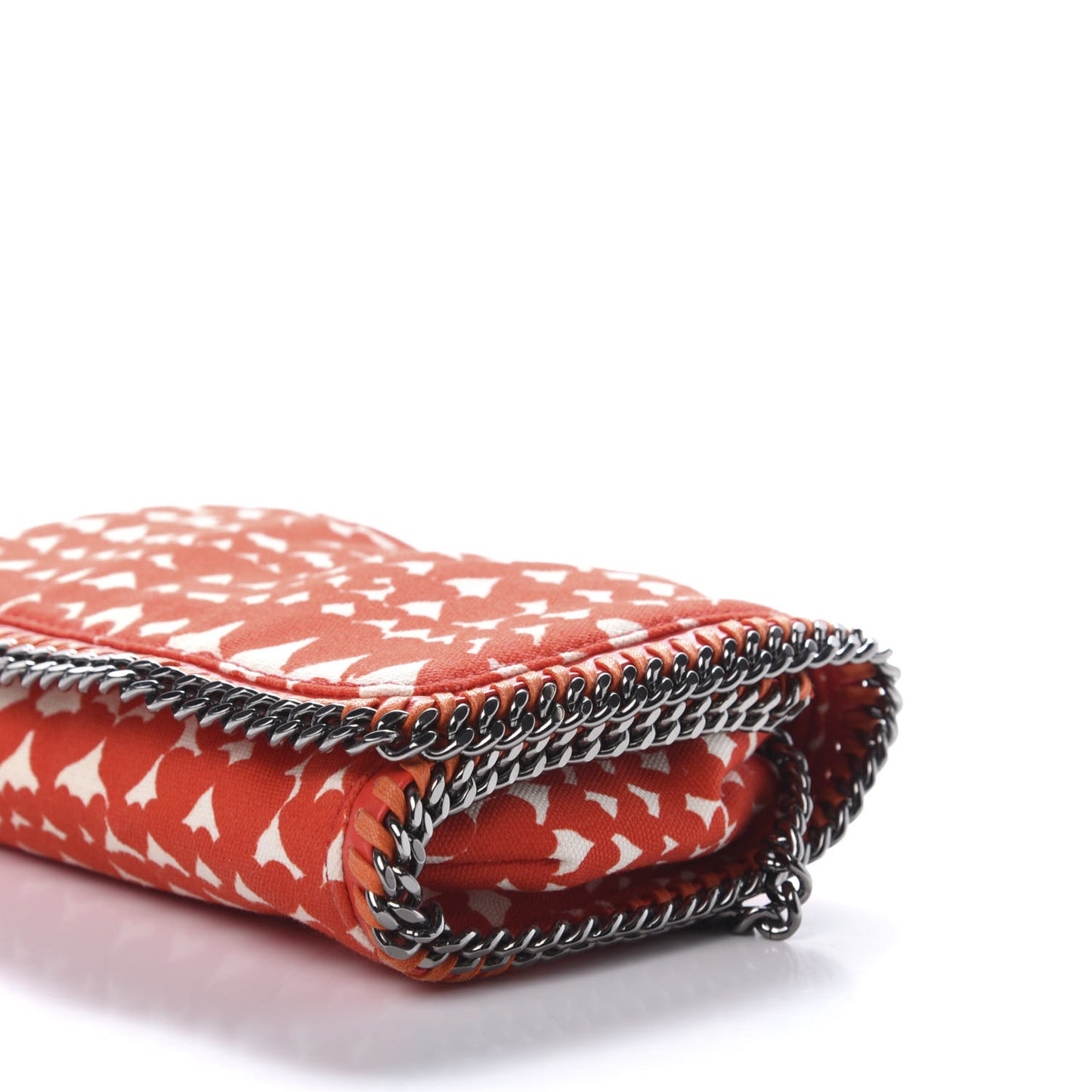 Cotton Canvas Heart Falabella Crossbody Bag Flame