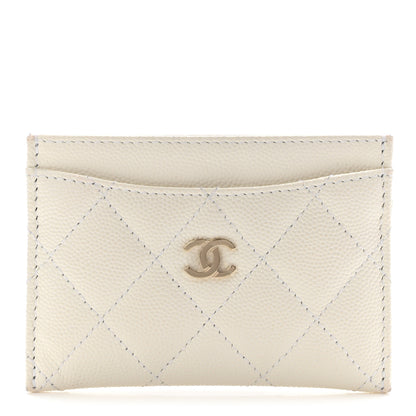 Chanel Caviar Quilted Card Holder White 1 of 7