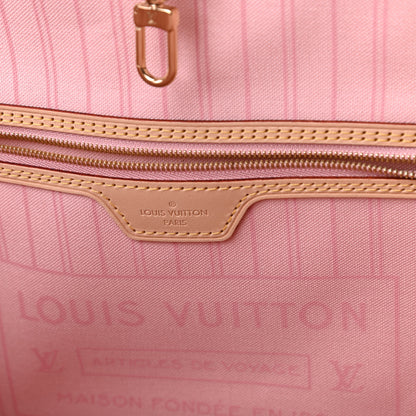 Louis Vuitton Damier Azur Neo Neverfull MM Rose Ballerine 8 of 10
