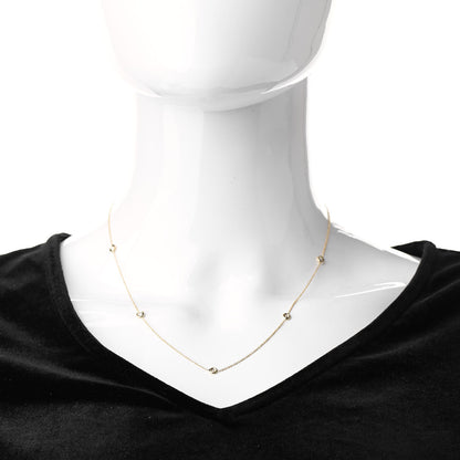Roberto Coin 18K Yellow Gold Diamond .25ct Diamonds By The Inch Five Station Necklace 2 of 6