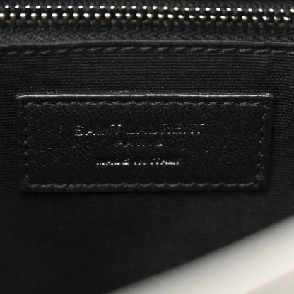 Saint Laurent Crinkled Calfskin Matelasse Monogram Medium Niki Chain Satchel Fog 6 of 10