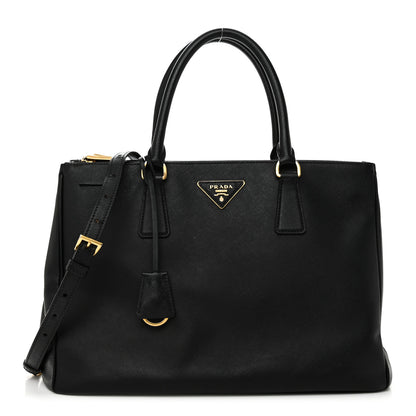 Prada Saffiano Medium Galleria Double Zip Tote Black 1 of 9