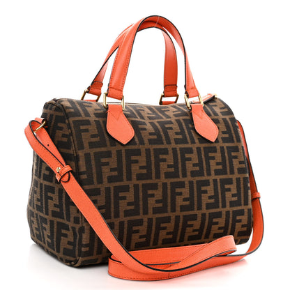 Fendi Zucca Vitello Elite Small Boston Tobacco Arancio 4 of 11