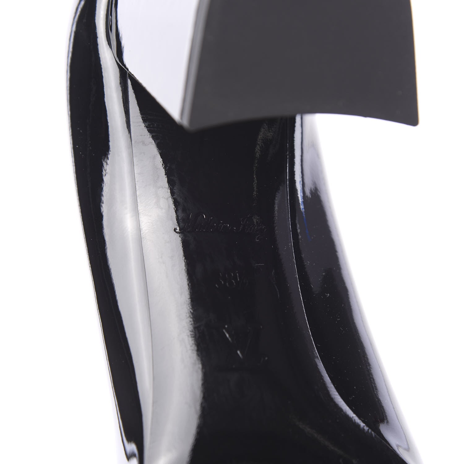 Louis Vuitton LOUIS VUITTON Patent Calfskin Madeleine Pumps 38.5 Black 7 of 9