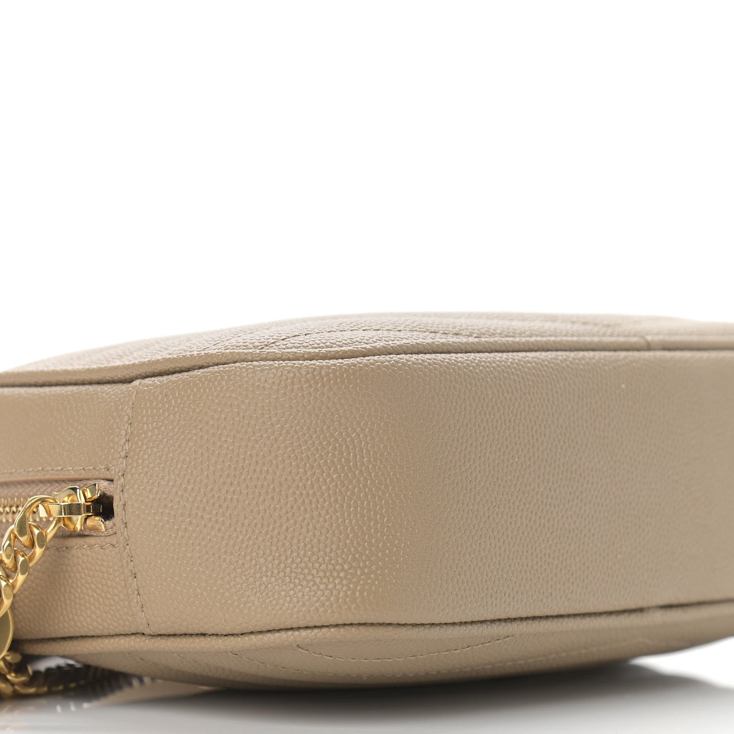 Saint Laurent Grain De Poudre Matelasse Monogram Mini Lou Camera Bag Dark Beige 8 of 9