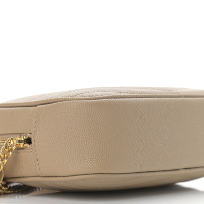 Saint Laurent Grain De Poudre Matelasse Monogram Mini Lou Camera Bag Dark Beige 8 of 9