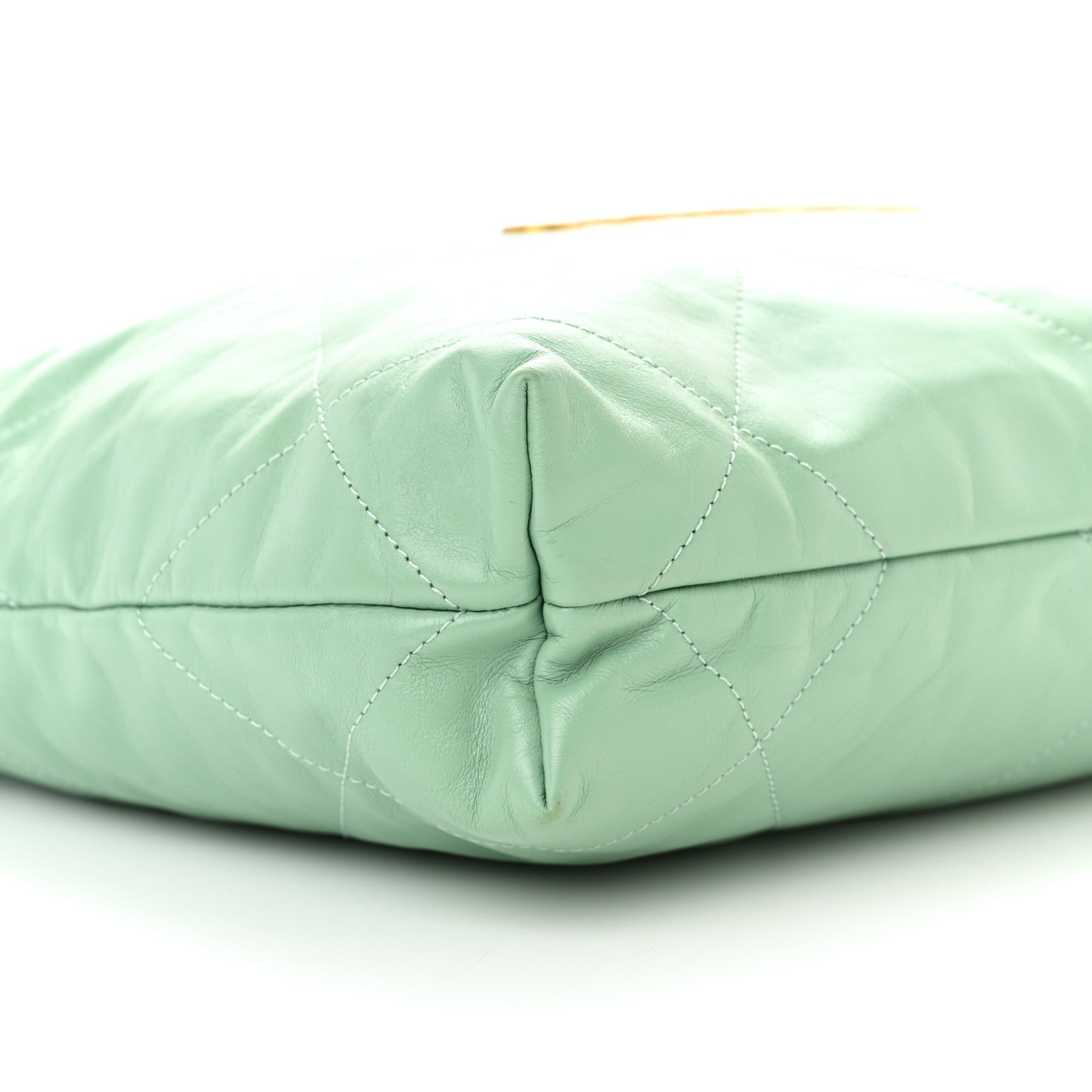 Chanel Shiny Calfskin Quilted Small Chanel 22 Light Green 10 of 11
