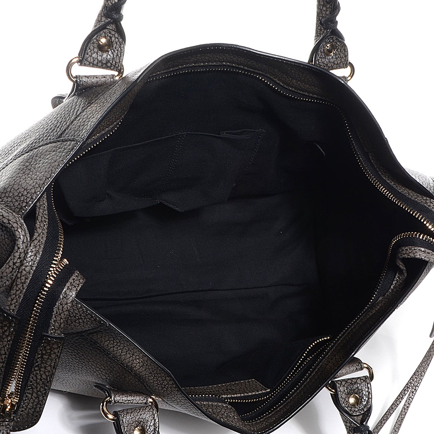 Grained Calfskin Classic Gold Hardware City Ombre Grey Gradient