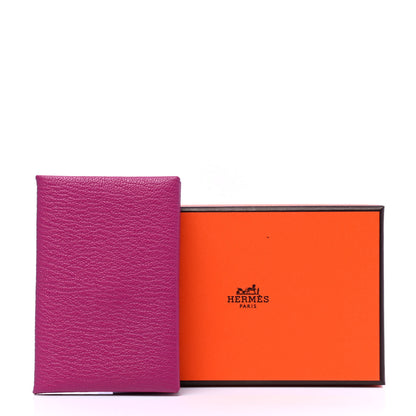 Hermes Chevre Mysore Calvi Card Case Rose Pourpre 5 of 5