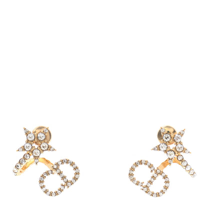 Christian Dior Crystal Clair D Lune Wrap Around Earrings Gold 1 of 4