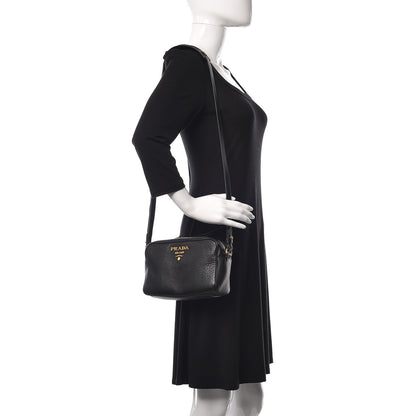 Prada Vitello Phenix Camera Bag Black 2 of 10
