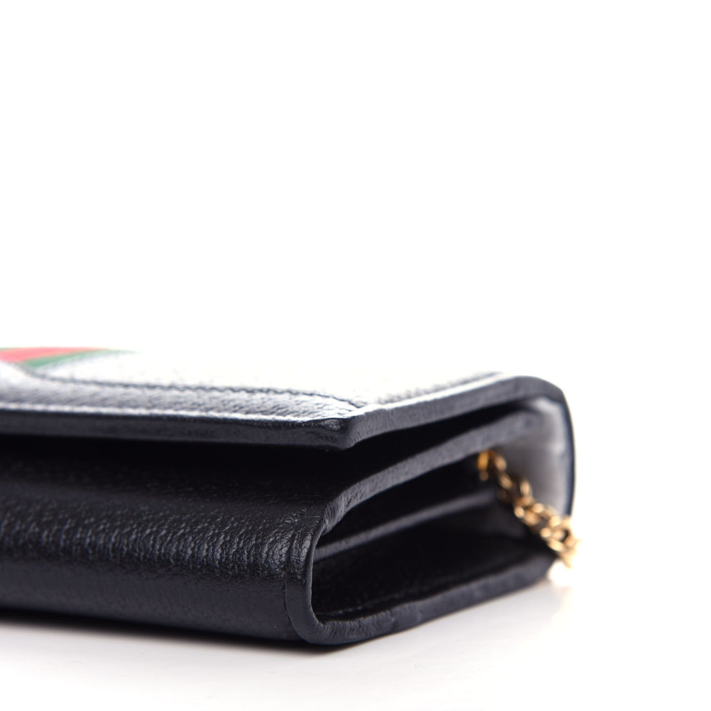Calfskin Web Ophidia Wallet On Chain Black