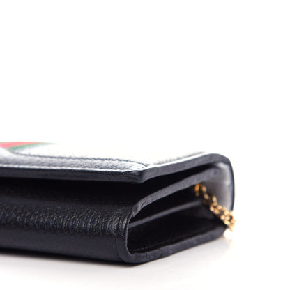 Gucci Calfskin Web Ophidia Wallet On Chain Black 9 of 11