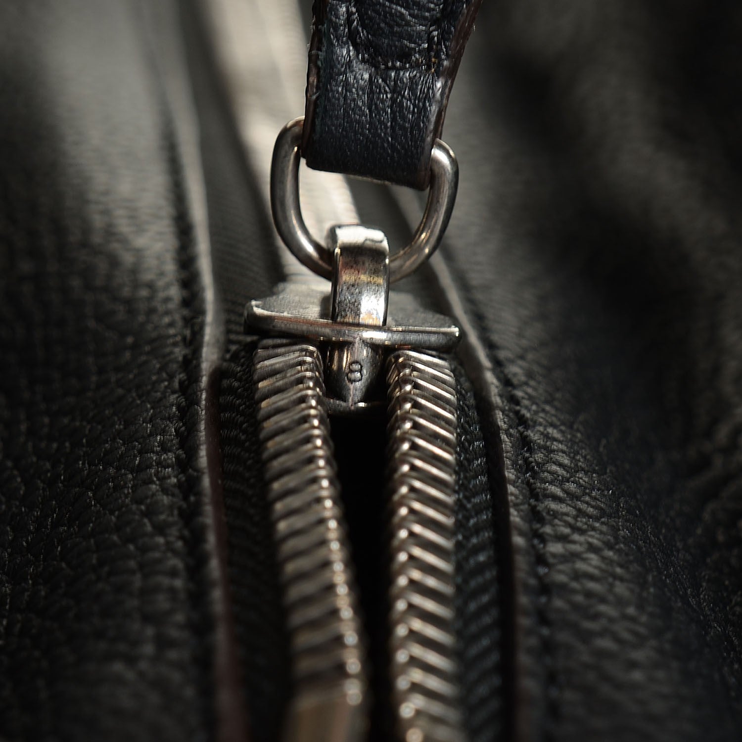 Celine Drummed Calfskin Shoulder Luggage Black 10 of 10