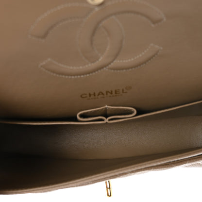 Chanel Caviar Quilted Medium Double Flap Dark Beige 5 of 11