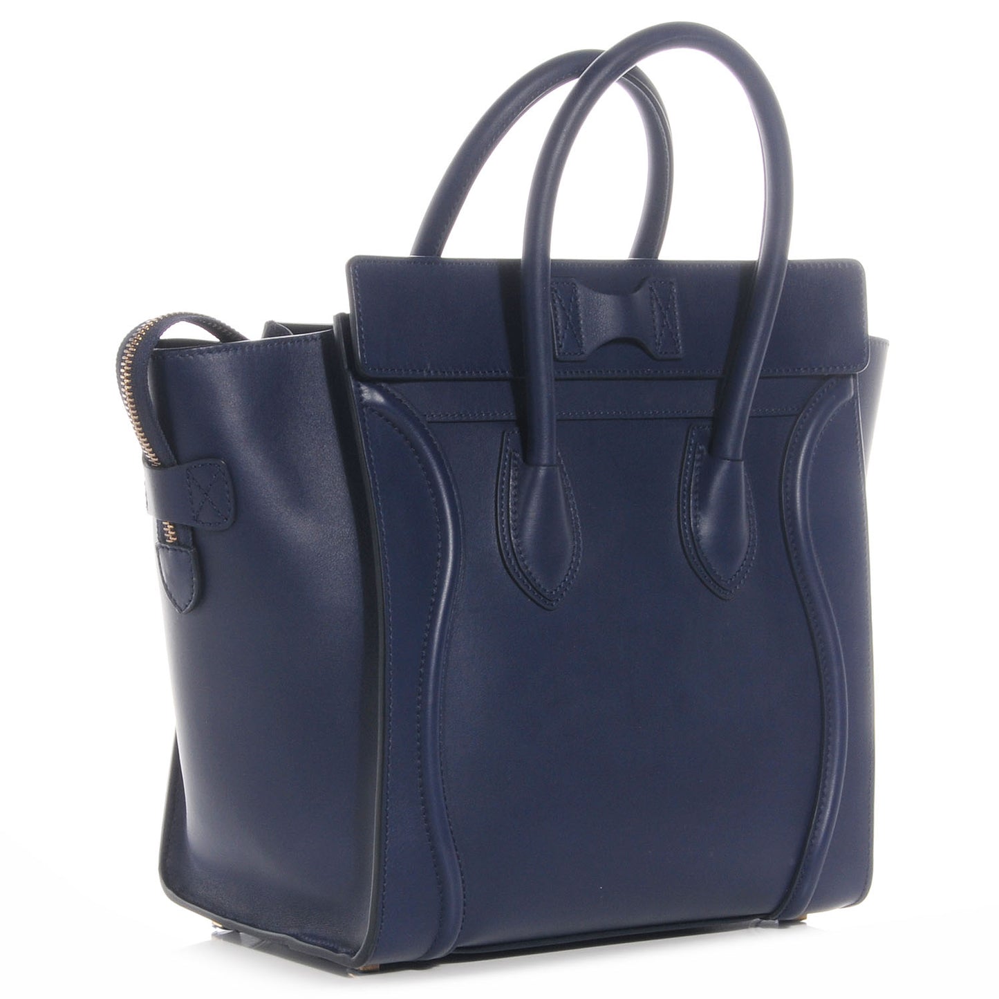Smooth Calfskin Mini Luggage Ink Blue