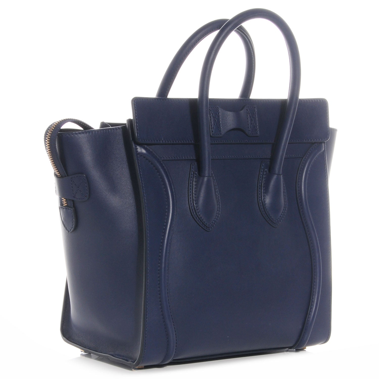Celine Smooth Calfskin Mini Luggage Ink Blue 3 of 9